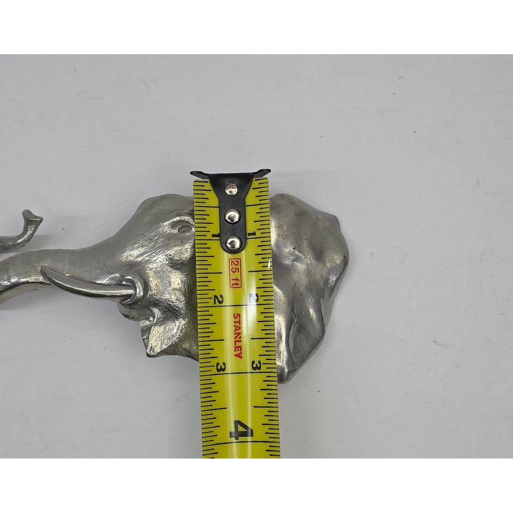 Christopher Ross 1980 Pewter Elephant Head Belt Buckle Silver Tone‎ Animal Art - Picture 5 of 5